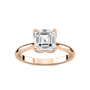Skye Asscher Lab Grown Diamond Cathedral Tulip Solitaire Engagement Ring