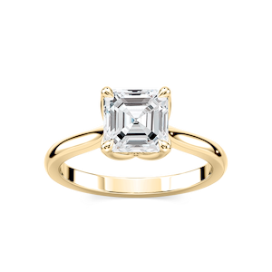 Skye Asscher Lab Grown Diamond Cathedral Tulip Solitaire Engagement Ring
