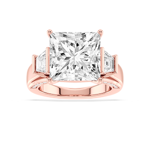 Skylar 12 ½ ctw Princess Lab Grown Diamond Three Stone Engagement Ring - Signature Collection