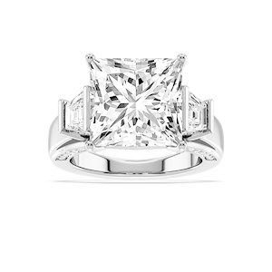 Skylar 12 ½ ctw Princess Lab Grown Diamond Three Stone Engagement Ring - Signature Collection