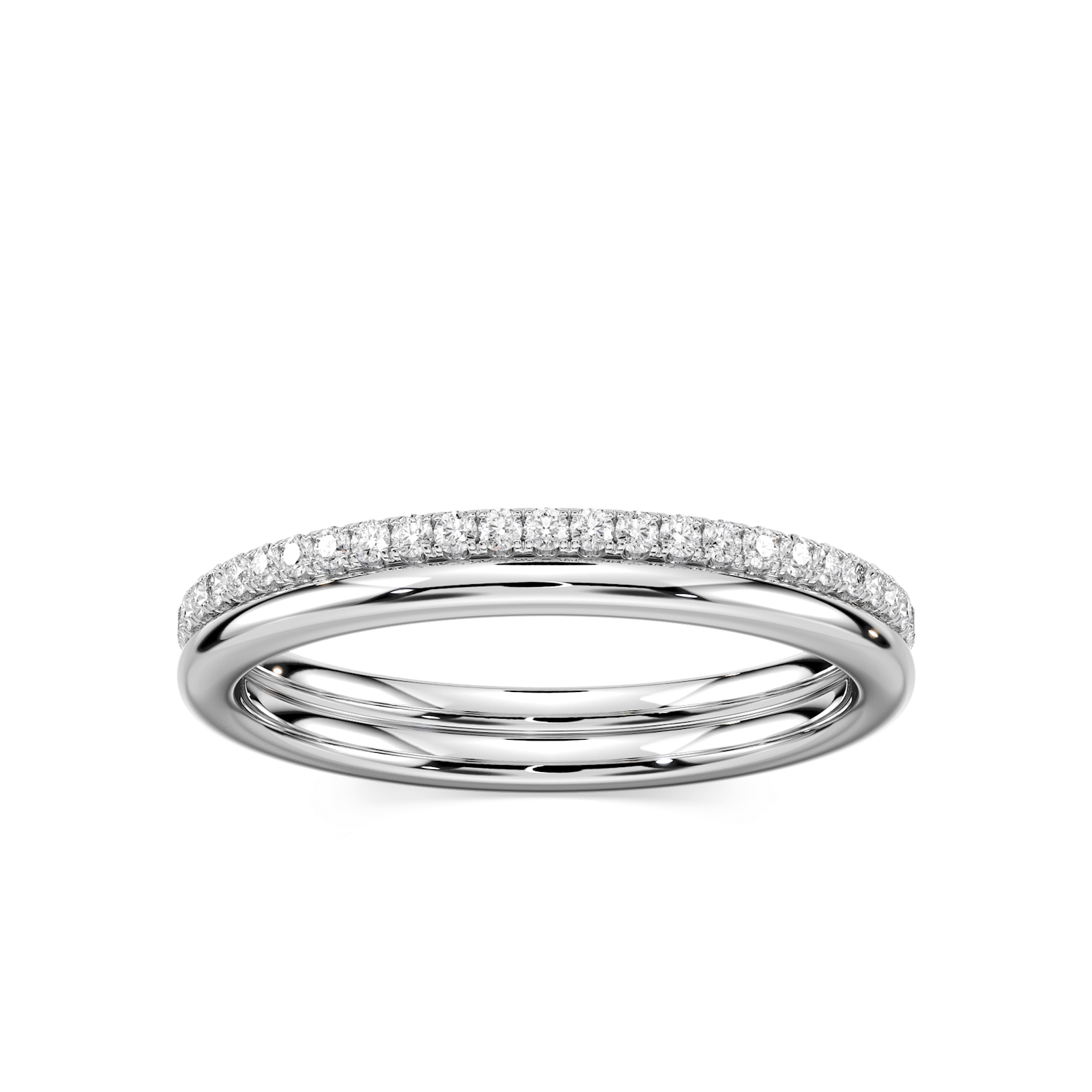 Solice 1/3 ctw Round Lab Grown Diamond Double Row Eternity Band