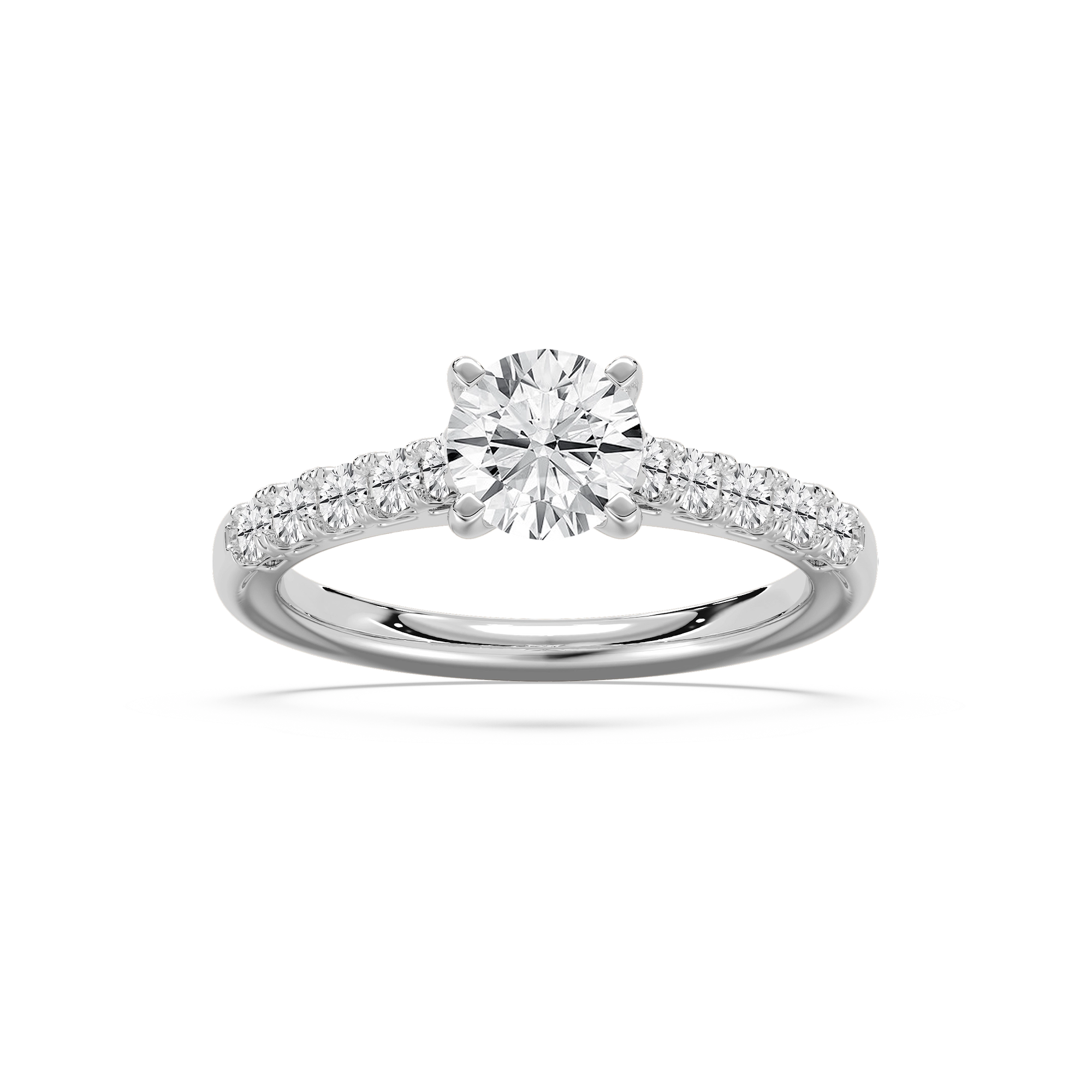 Solitaire Plus Engagement Ring in Rose Gold