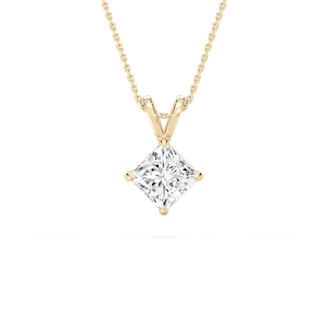 2 ctw Princess Lab Grown Diamond Double Bail Pendant - 18 Inches