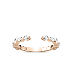 Sonnet 1/4 ctw Marquise and Round Lab Grown Diamond Open Wedding Band