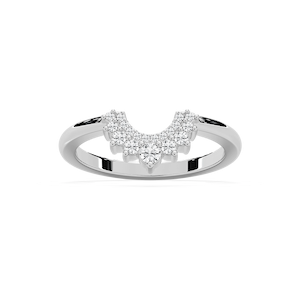 Sonny 1/6 ctw Round Lab Grown Diamond Double Row Curved Band