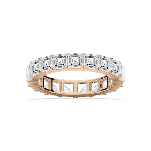 Ananya 4 ⅜ ctw Asscher Lab Grown Diamond Prong Set Eternity Band