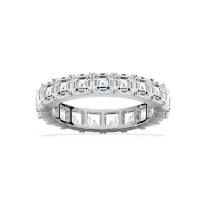 Ananya 4 ⅜ ctw Asscher Lab Grown Diamond Prong Set Eternity Band