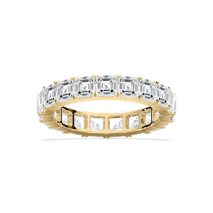 Ananya 4 ⅜ ctw Asscher Lab Grown Diamond Prong Set Eternity Band