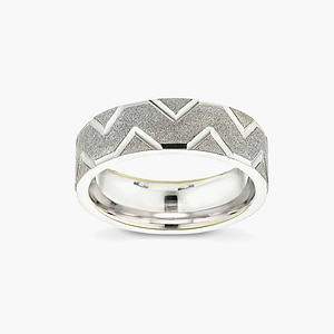 Storm 7.00mm Geometric Grooves Plain Metal Band