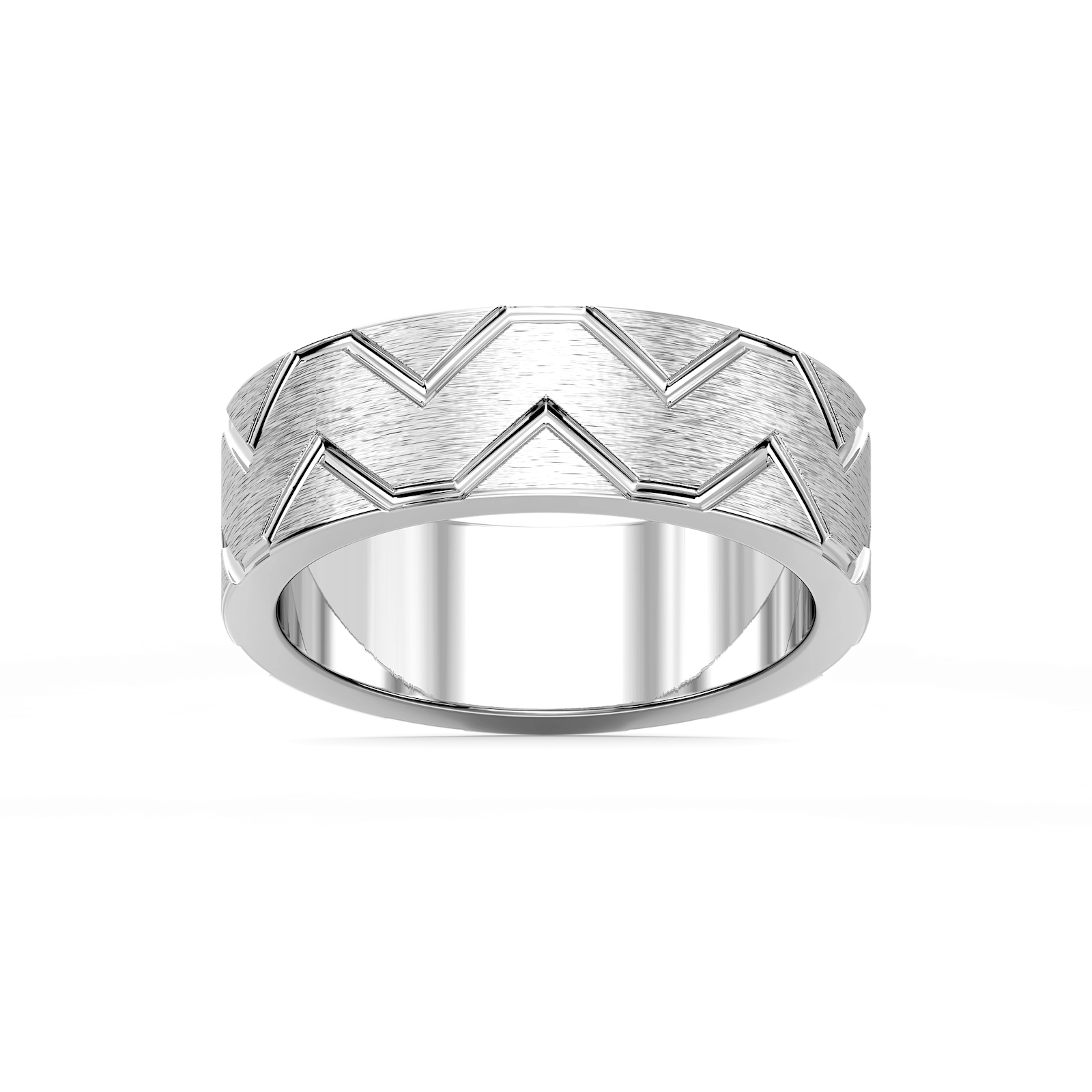 Storm 7.00mm Geometric Grooves Plain Metal Band