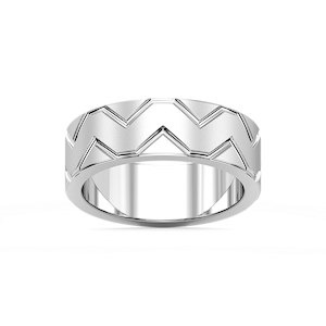 Storm 7.00mm Geometric Grooves Plain Metal Band