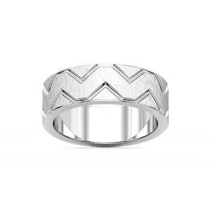Storm 7.00mm Geometric Grooves Plain Metal Band