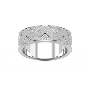 Storm 7.00mm Geometric Grooves Plain Metal Band