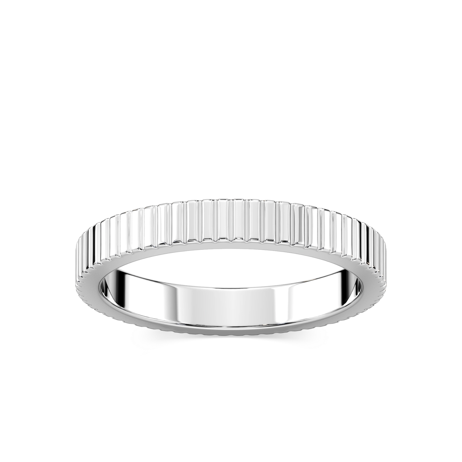 Suvi 3.00mm Fluted Plain Metal Band