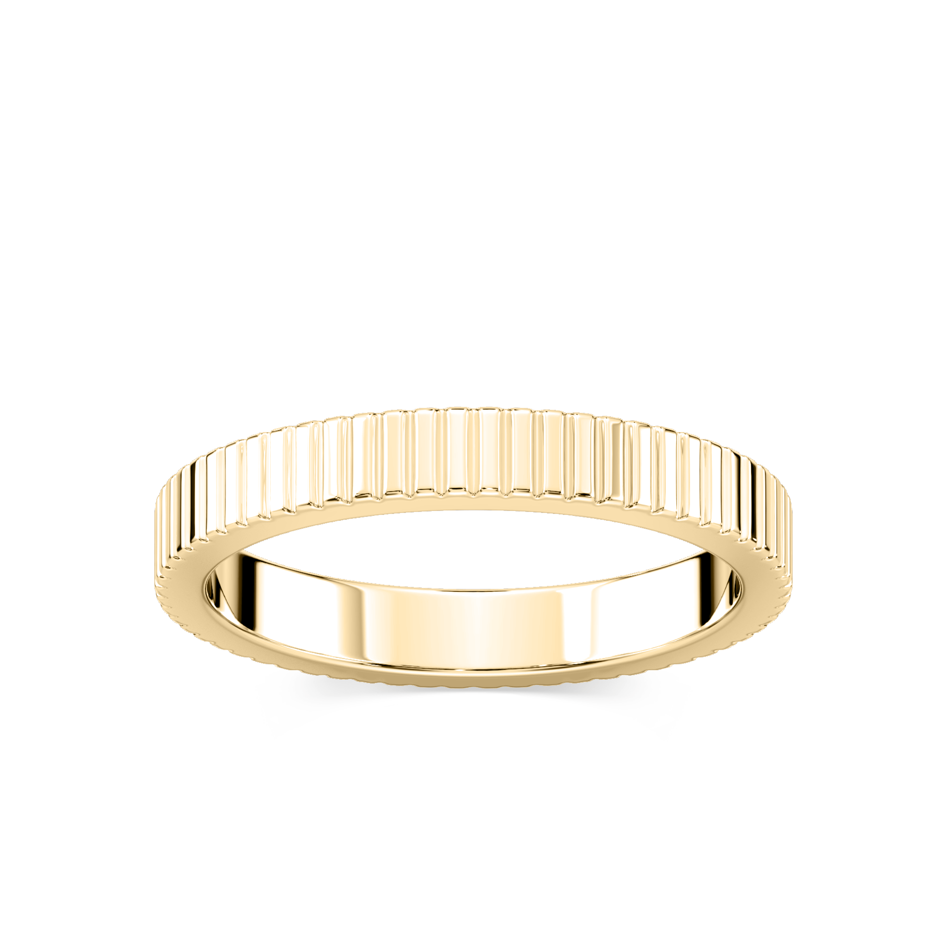 Suvi 3.00mm Fluted Plain Metal Band