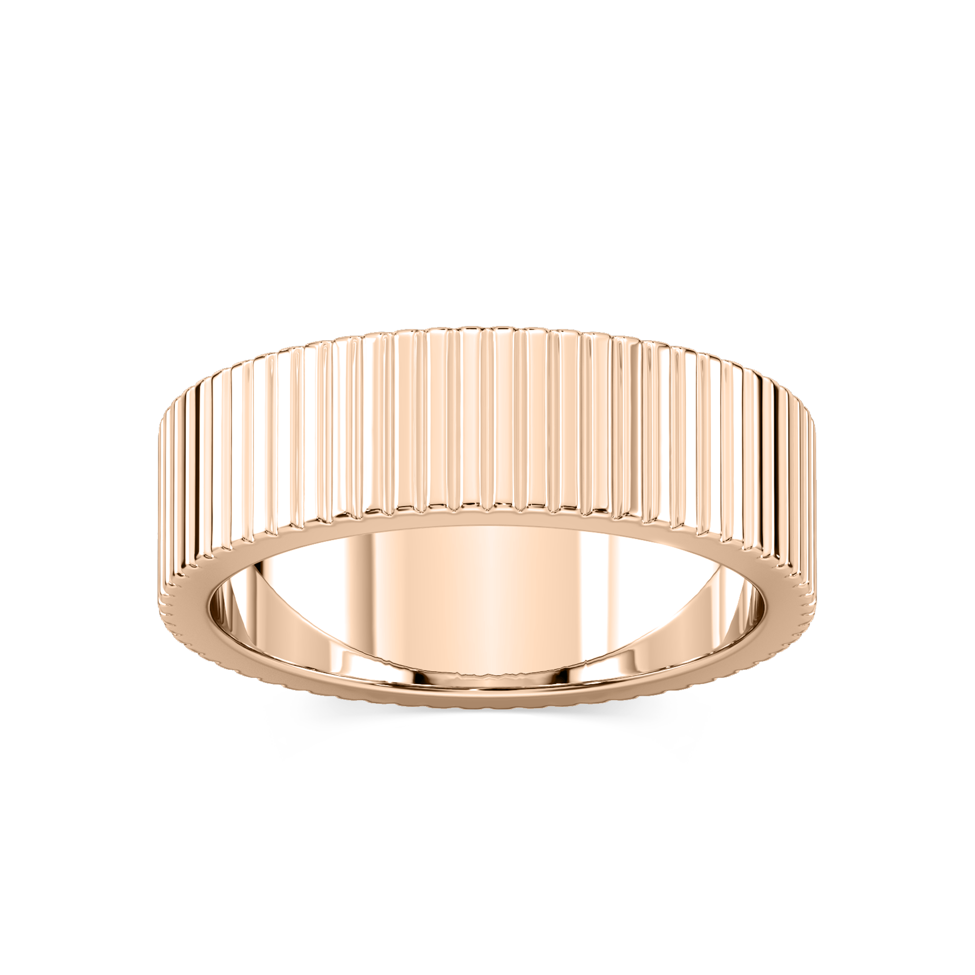 Suvi 6.00mm Fluted Plain Metal Band