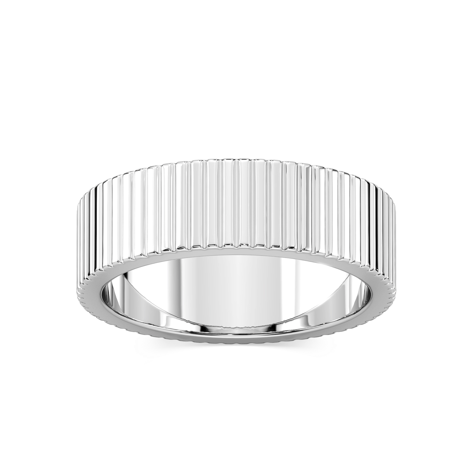 Suvi 6.00mm Fluted Plain Metal Band