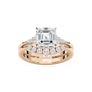 Talia 2 ⅞ ctw Asscher Lab Grown Diamond Accented Wedding Set