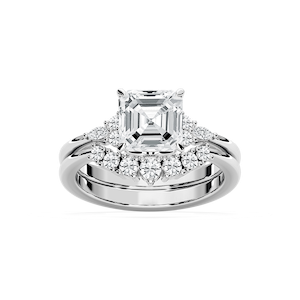 Talia 2 ⅞ ctw Asscher Lab Grown Diamond Accented Wedding Set