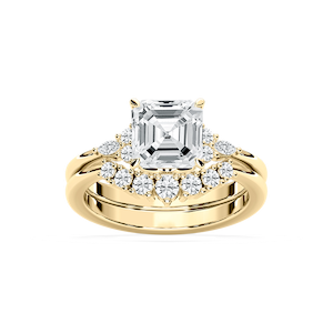 Talia 2 ⅞ ctw Asscher Lab Grown Diamond Accented Wedding Set
