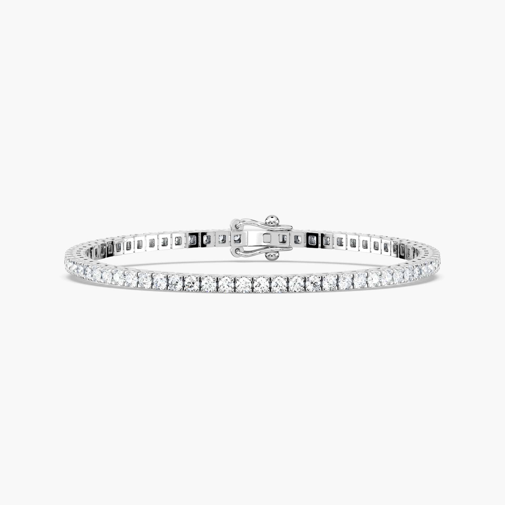 Tennis Bracelet with 5ctw in 14K White Gold