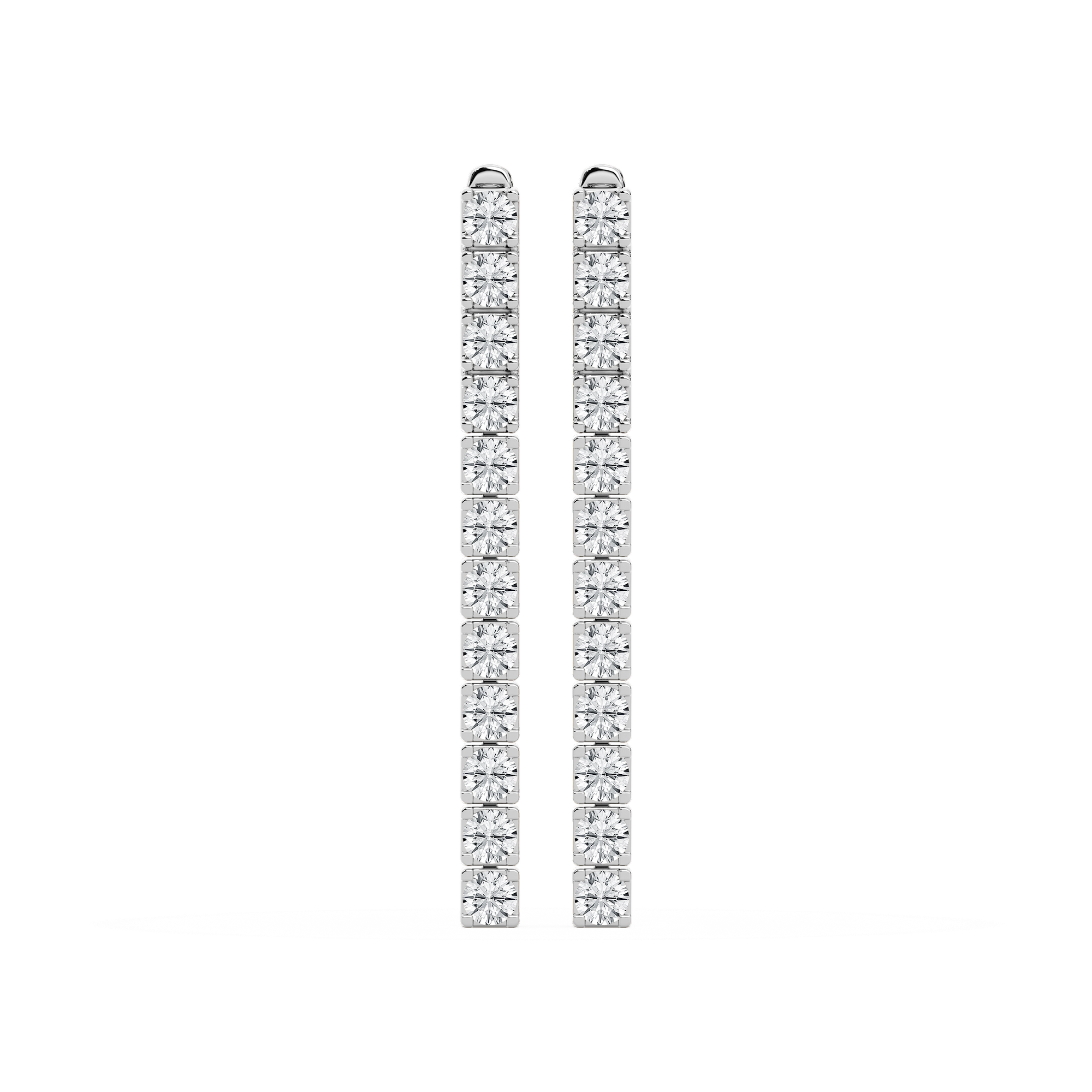 Tennis Lab Diamond Earrings in Rose Gold