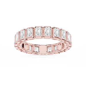 Tess Emerald Lab Grown Diamond Bezel Eternity Band
