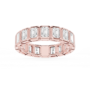 Tess Emerald Lab Grown Diamond Bezel Eternity Band