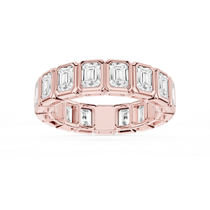 Tess Emerald Lab Grown Diamond Bezel Eternity Band