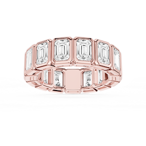 Tess Emerald Lab Grown Diamond Bezel Eternity Band