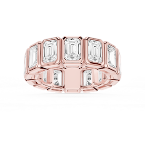 Tess Emerald Lab Grown Diamond Bezel Eternity Band