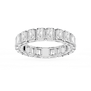 Tess Emerald Lab Grown Diamond Bezel Eternity Band