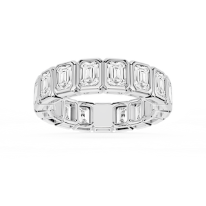 Tess Emerald Lab Grown Diamond Bezel Eternity Band