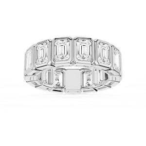 Tess Emerald Lab Grown Diamond Bezel Eternity Band