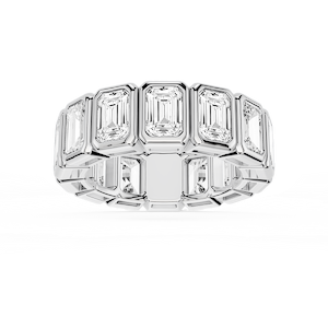 Tess Emerald Lab Grown Diamond Bezel Eternity Band