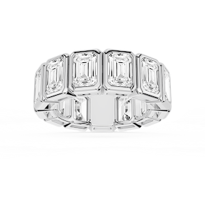 Tess Emerald Lab Grown Diamond Bezel Eternity Band