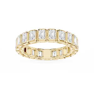 Tess Emerald Lab Grown Diamond Bezel Eternity Band