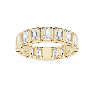 Tess Emerald Lab Grown Diamond Bezel Eternity Band
