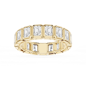 Tess Emerald Lab Grown Diamond Bezel Eternity Band
