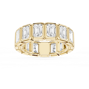 Tess Emerald Lab Grown Diamond Bezel Eternity Band