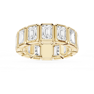 Tess Emerald Lab Grown Diamond Bezel Eternity Band