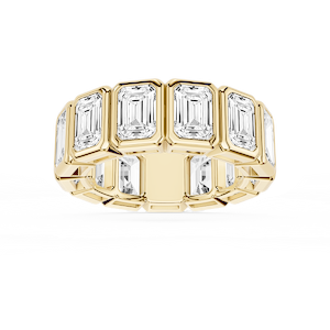 Tess Emerald Lab Grown Diamond Bezel Eternity Band