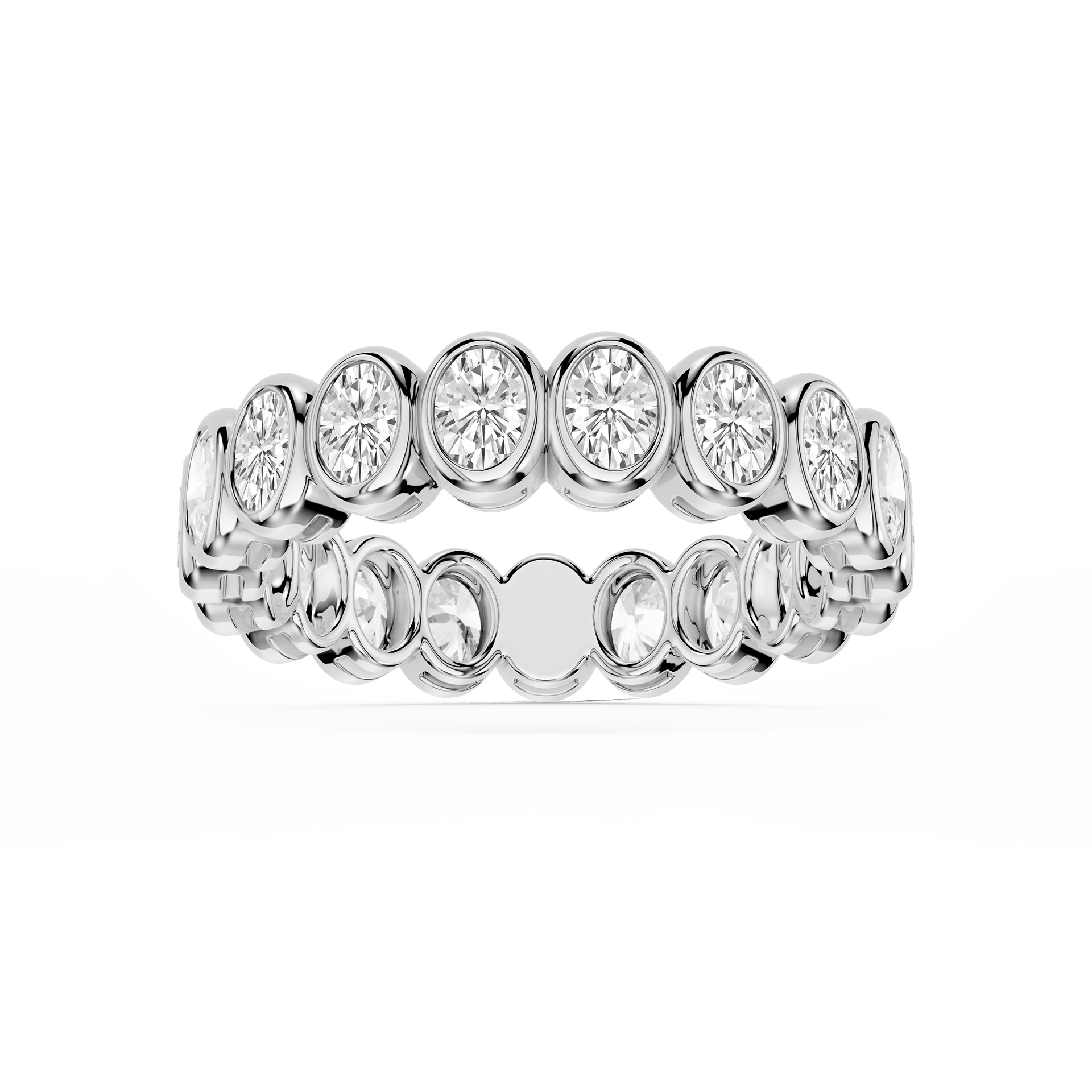 Tess Oval Lab Grown Diamond Bezel Eternity Band