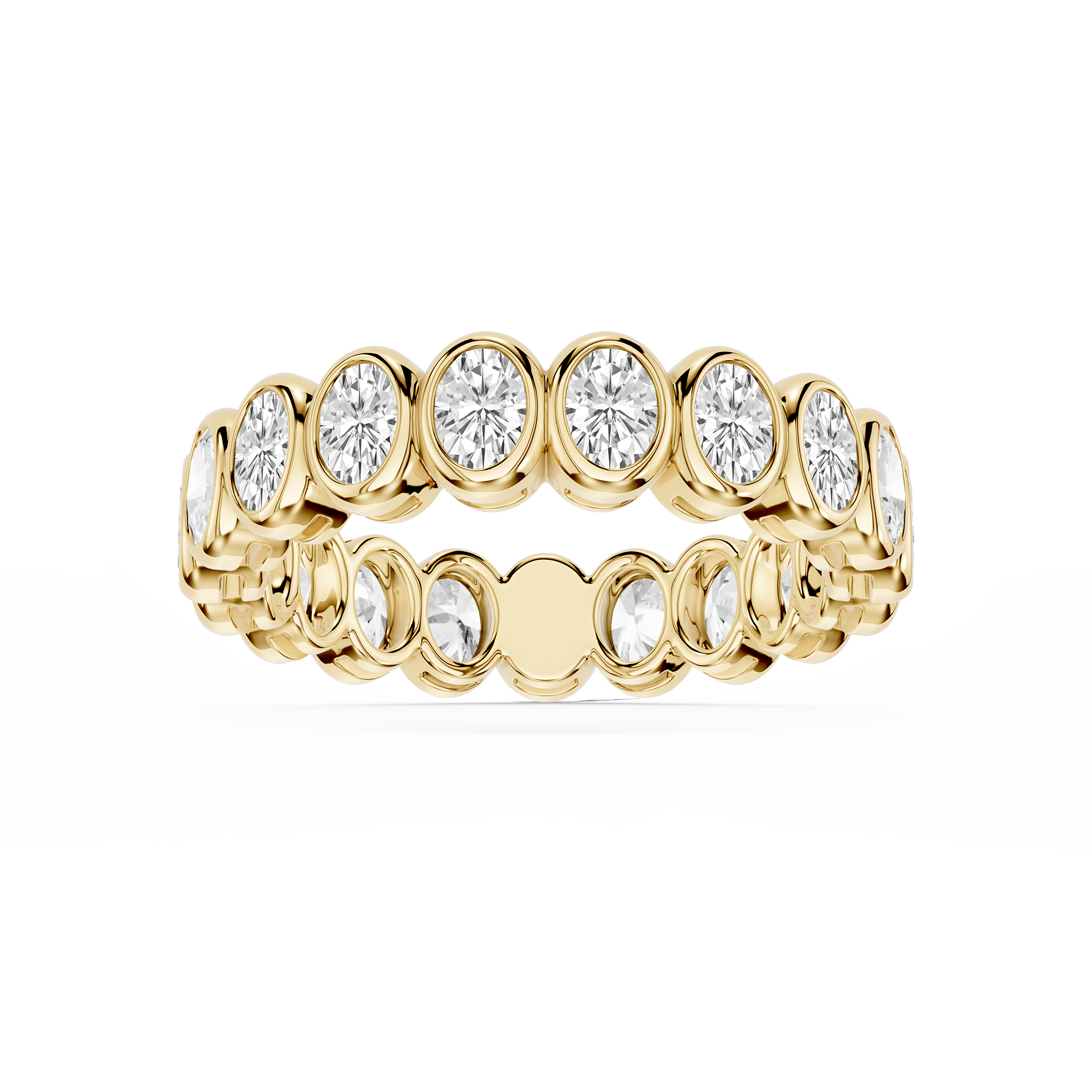 Tess Oval Lab Grown Diamond Bezel Eternity Band