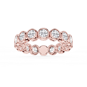 Tess Round Lab Grown Diamond Bezel Eternity Band