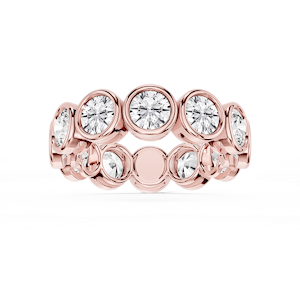 Tess Round Lab Grown Diamond Bezel Eternity Band