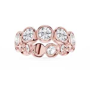 Tess Round Lab Grown Diamond Bezel Eternity Band