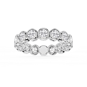 Tess Round Lab Grown Diamond Bezel Eternity Band