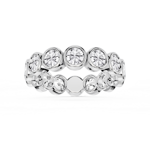 Tess Round Lab Grown Diamond Bezel Eternity Band