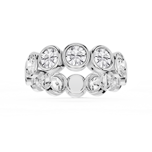 Tess Round Lab Grown Diamond Bezel Eternity Band